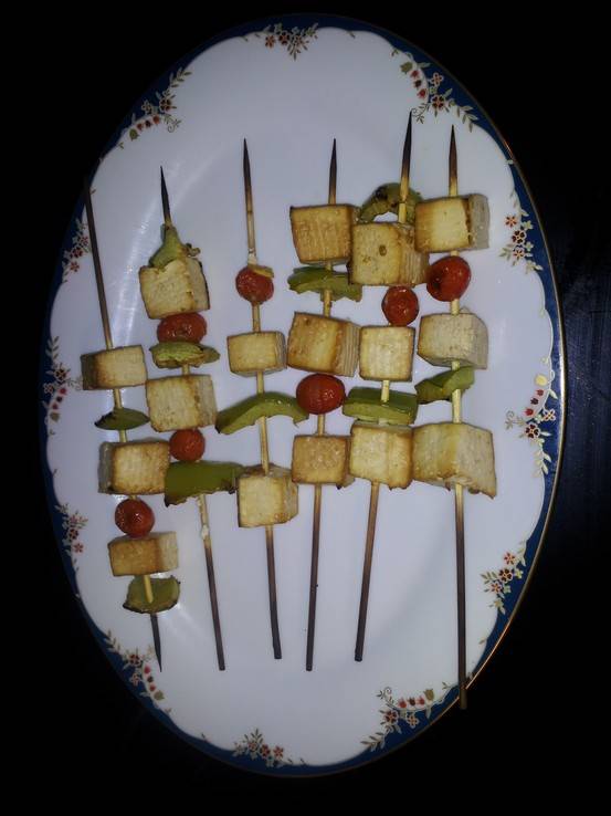 Tofu on skewers