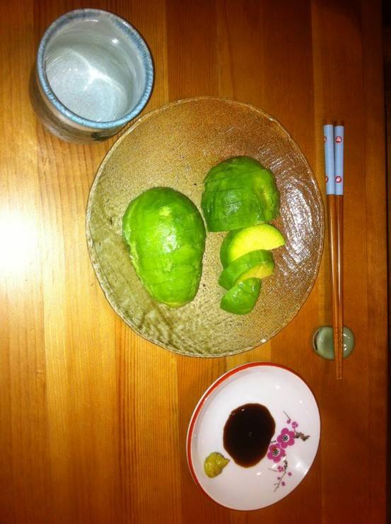 Avocado sashimi