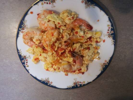Shrimp scrambled eggs