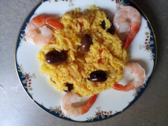 Spanish rice with shrimp