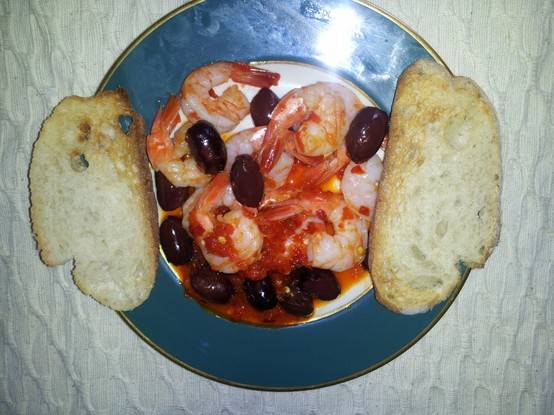 Saffron chili paste shrimp