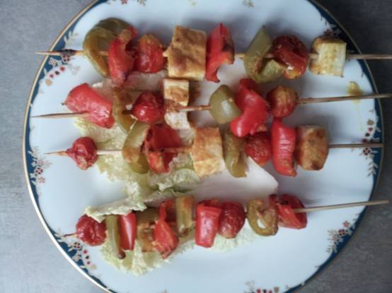 Thai tofu on skewers