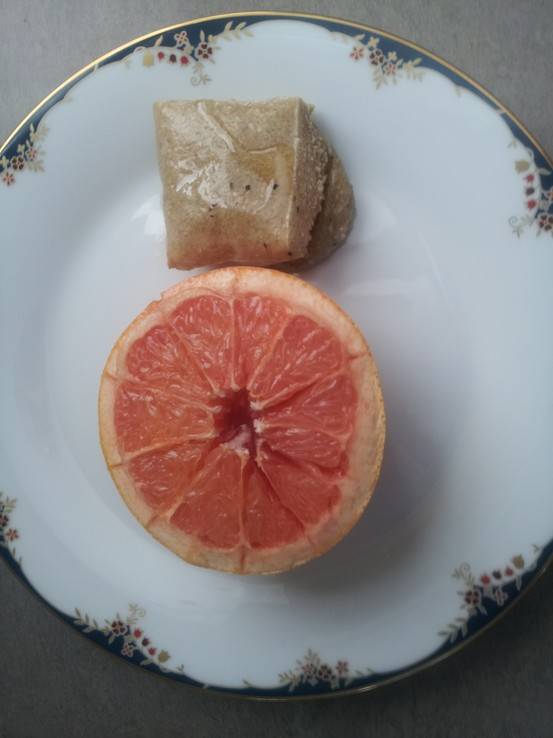 Baked grapefruit