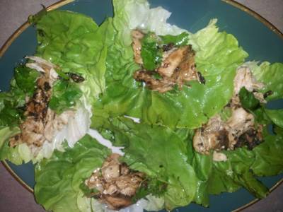 Vietnamese lettuce wraps with chicken