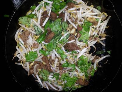 Vietnamese glutten and beans sprouts
