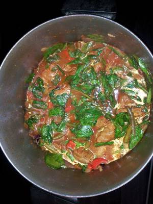 Sticky Rice with spinach