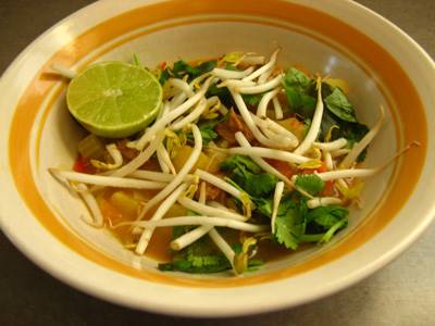 Vietnamese soup with pineapple