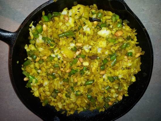 Poha with string beans