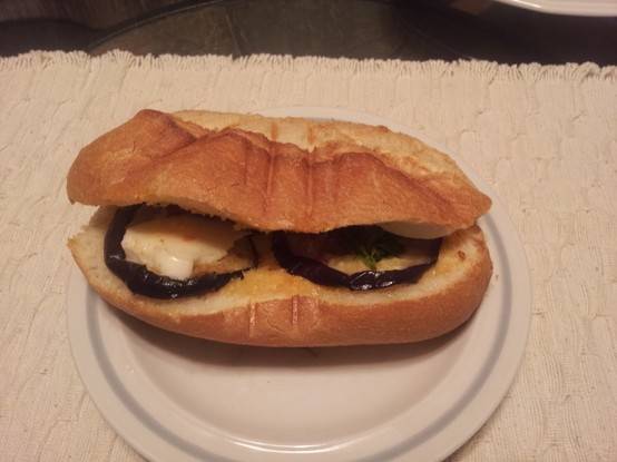 Eggplant sandwich