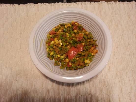Asparagus corn subji