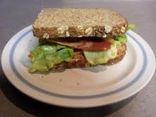 Veggie Bacon and Lettuce sandwich