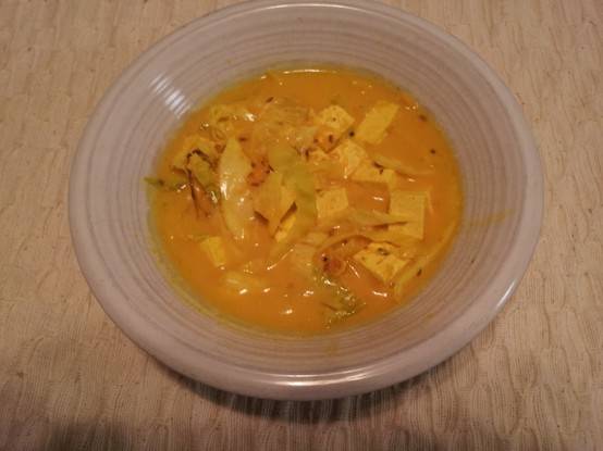 Cambodian tofu and cabbage