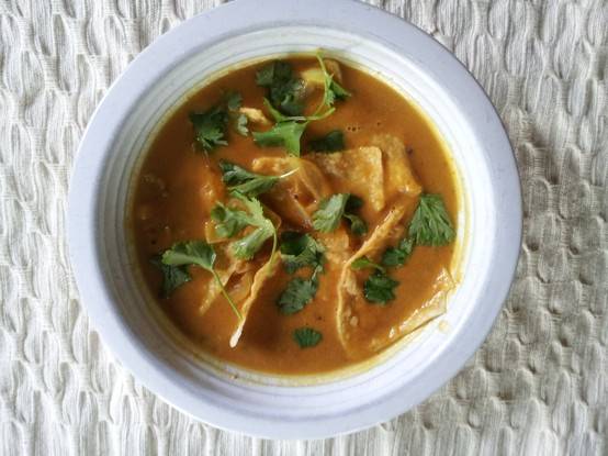 Pumpkin soup with coconut milk