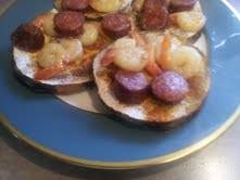 taro open face sandwich