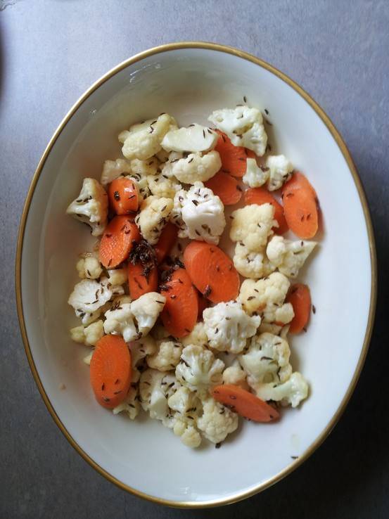 Cauliflower and carrots