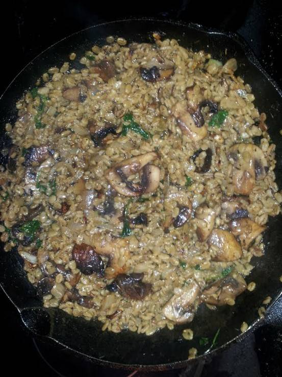Mushroom barley risotto